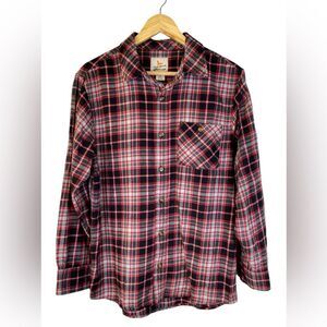 Field & Stream Men’s Black and Red Flannel Shirt. Size Medium